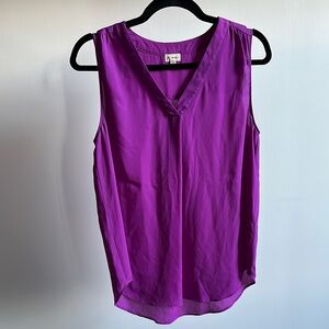 Women's Business Casual Purple Sleeveless Top
